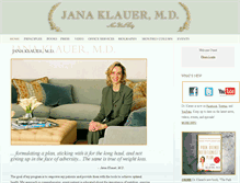 Tablet Screenshot of janaklauermd.com